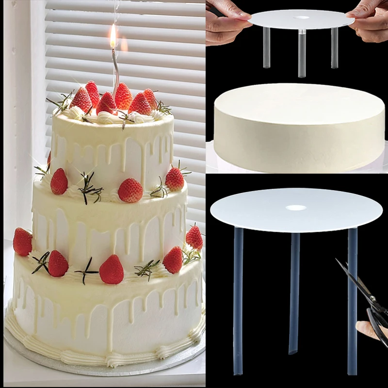 MultilayerCakeStandRoundTierSupportCakeDessertStandSeparatorSpacerPilingBracket