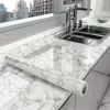 PVC Thickened Waterproof And Oil-proof Marble Wallpaper Self-adhesive Sticker Bathroom Cabinet Cooktop Desktop Decorative Film 1