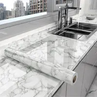 PVC Thickened Waterproof And Oil-proof Marble Wallpaper Self-adhesive Sticker Bathroom Cabinet Cooktop Desktop Decorative Film 1