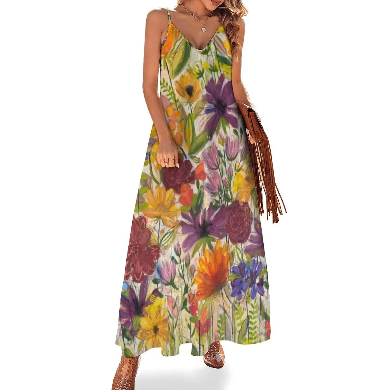 

On A Fine Summer Evening Sleeveless Dress Dresses Long dress Women's summer skirt