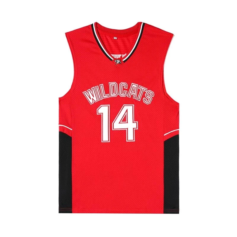 Basketball Jerseys Zac Efron Troy Bolton East High School #14 Mens