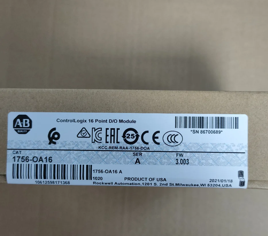 

Allen-Bradley Sealed AB 1756-OA16 ControlLogix 16 Point D/O Module 1756OA16 NEW