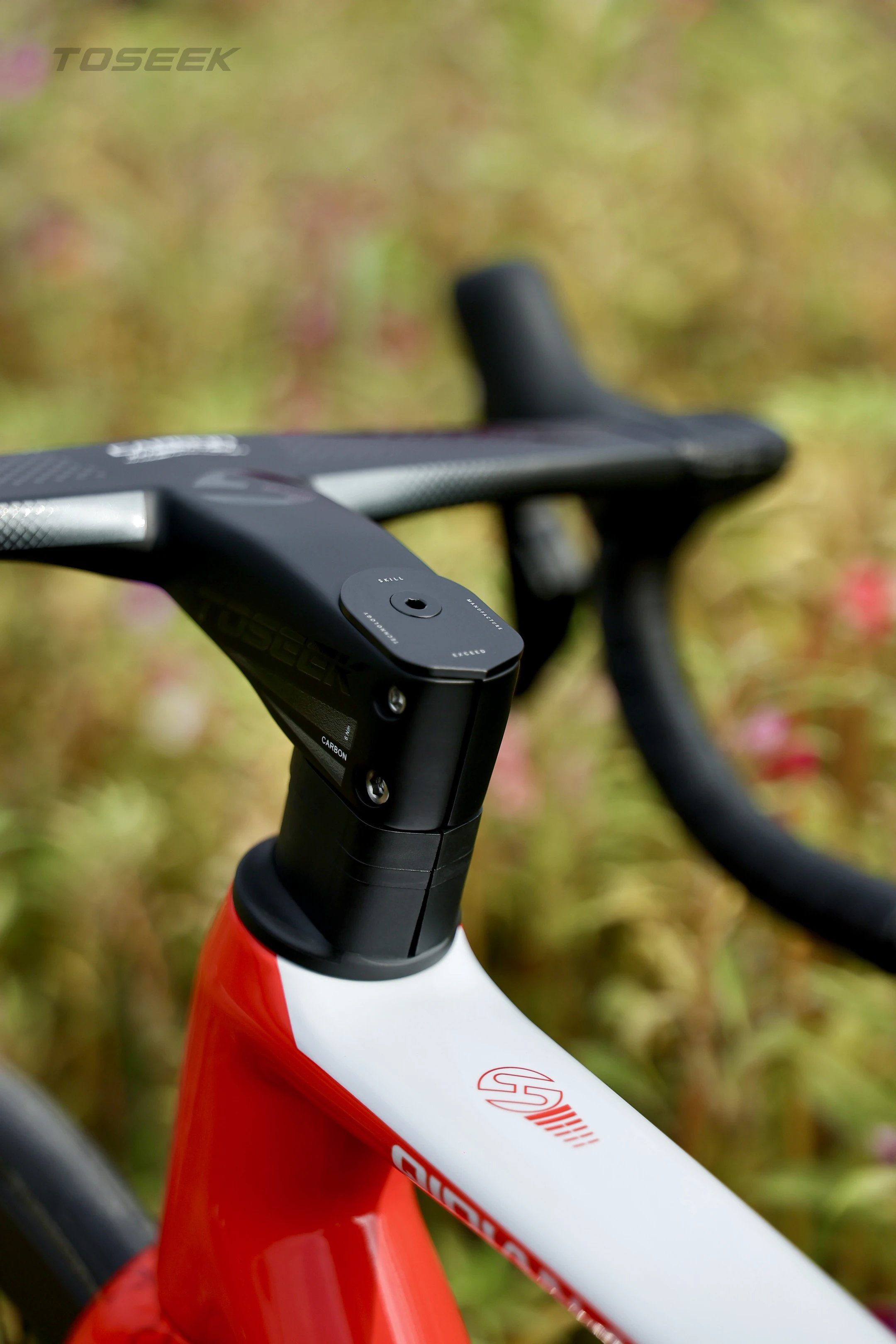 TOSEEK Carbon-Lenker Rennrad-Carbonlenker T700 Integrierter Carbonlenker Di2 Fahrradzubehör Carbon-Dropbar – Detail 34