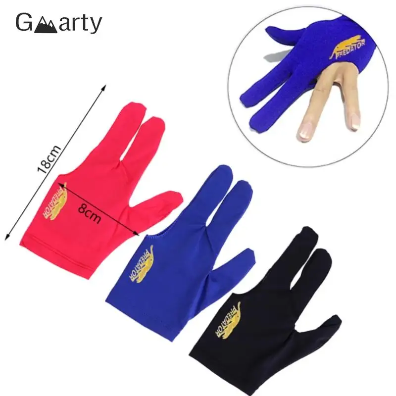 Billiard Gloves 1pc Spandex Snooker Billiard Cue Glove Pool Left Hand Open Three Finger Accessories
