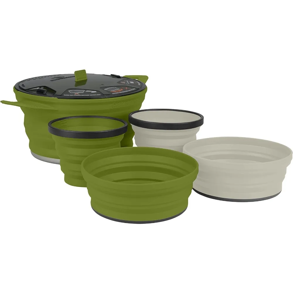 

X-Pot 5-Piece Cookware Set for Backpacking and Camping camp kitchen camping cookware