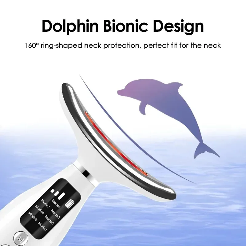 LED Face Neck Beauty Device Vibration Massage