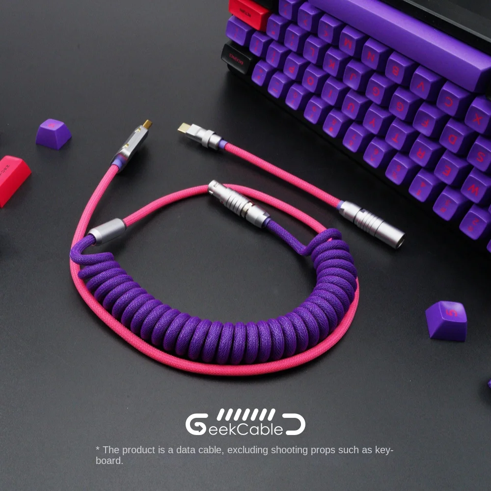 

Off-the-shelf GeekCable Custom Mechanical keyboard Data Cable MelGeek Co-operative Keycap line mojo60 Ghost