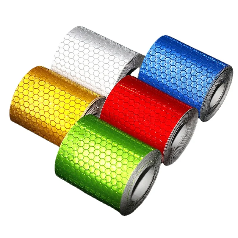 

5cm*100cm Car Reflective Tape Safety Warning Car Decoration Sticker Reflector Protective Tape Strip Film Auto Motorcycle Sticker