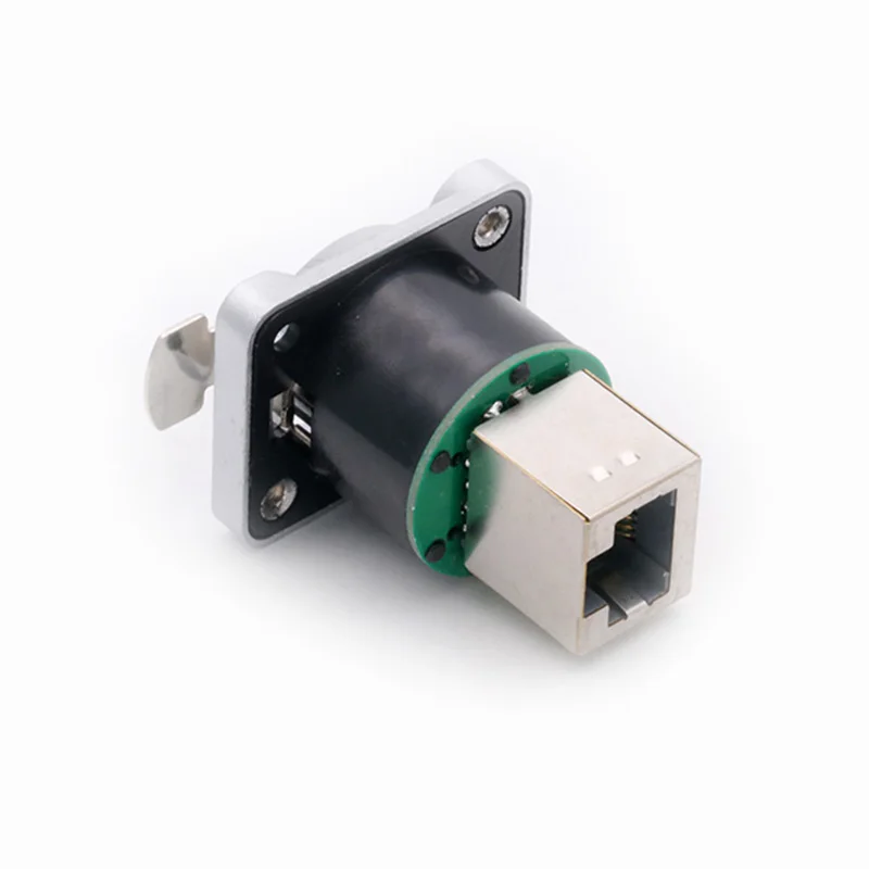 1pc 180° RJ45 Shield Network Connector 8P8C Female Panel Mount Sockets RJ45 CAT5/5E Ethernet Network Extension Adapter