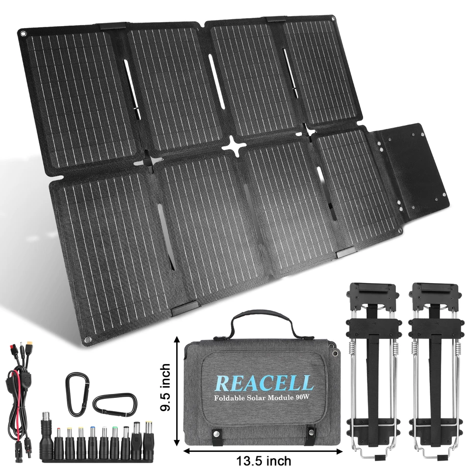 90W Portable Foldable Solar Charger for Camping