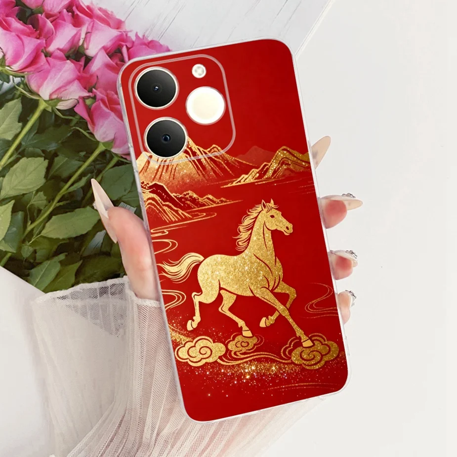 Luxury Lotus Painted Soft Silicone Case - Elegant Protective Cover