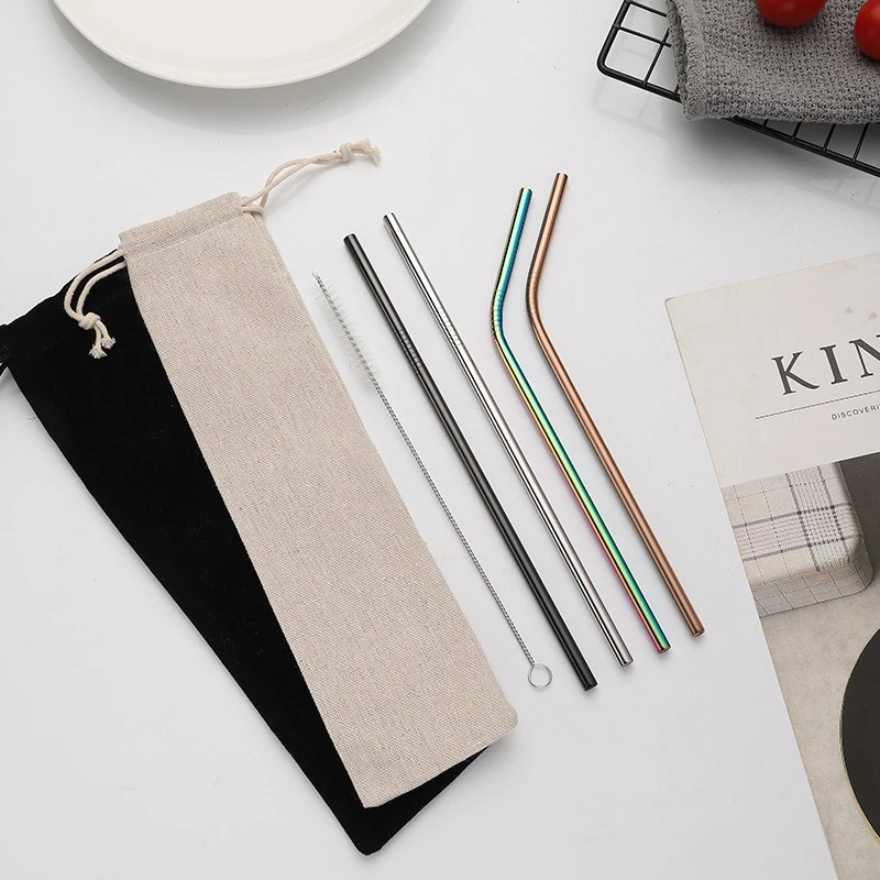 Eco-Friendly Reusable Stainless Steel Drinking Straws