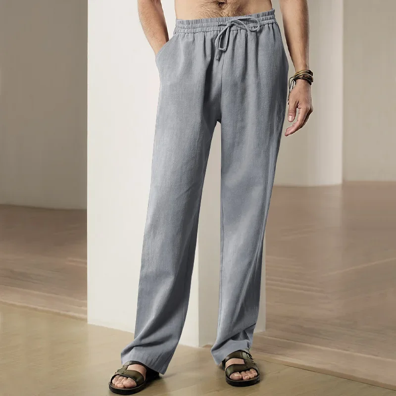 Men's Wide Pants Cotton Lightweight  - 02