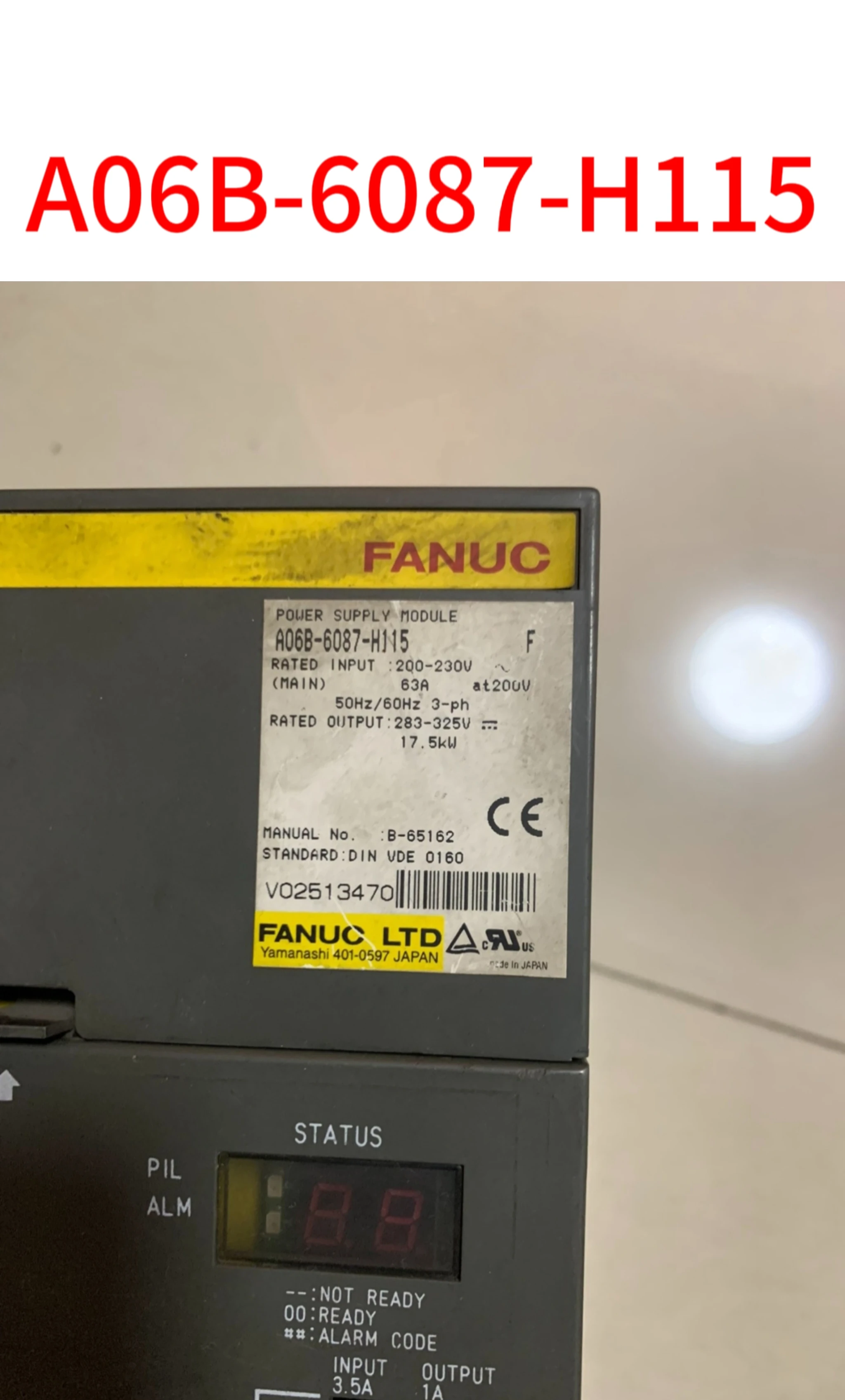 

Second-hand A06B-6087-H115 test ok