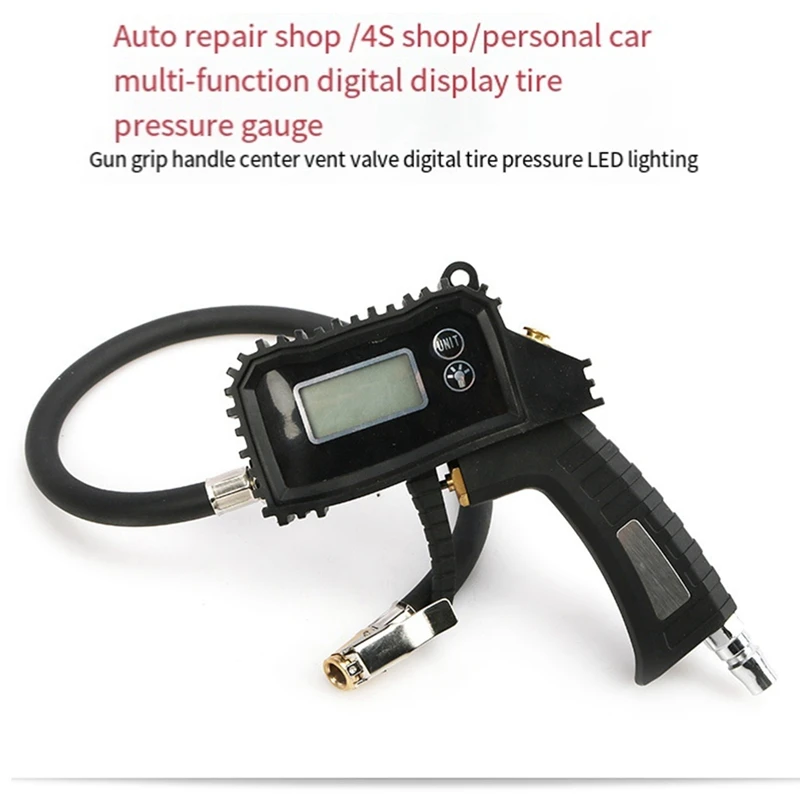 

Car Tire Pressure Gauge Digital Display Inflator Air Pressure Tester Inflation Monitoring With Light Tire Gauge Easy Install