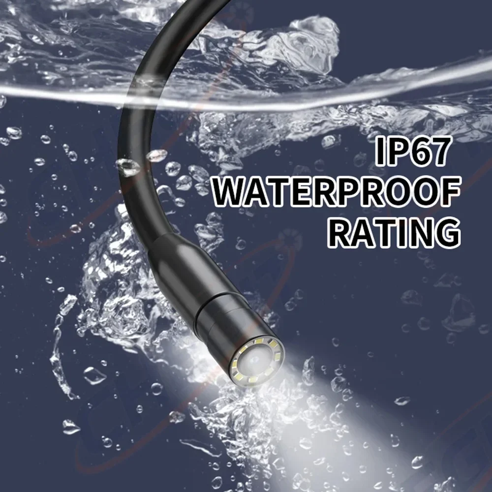 1-5M HD Endoscope Inspection Camera Type-C Mini Inspection Camera IP67 Car Sewer Pipeline Borescope for Android IOS iphone 4