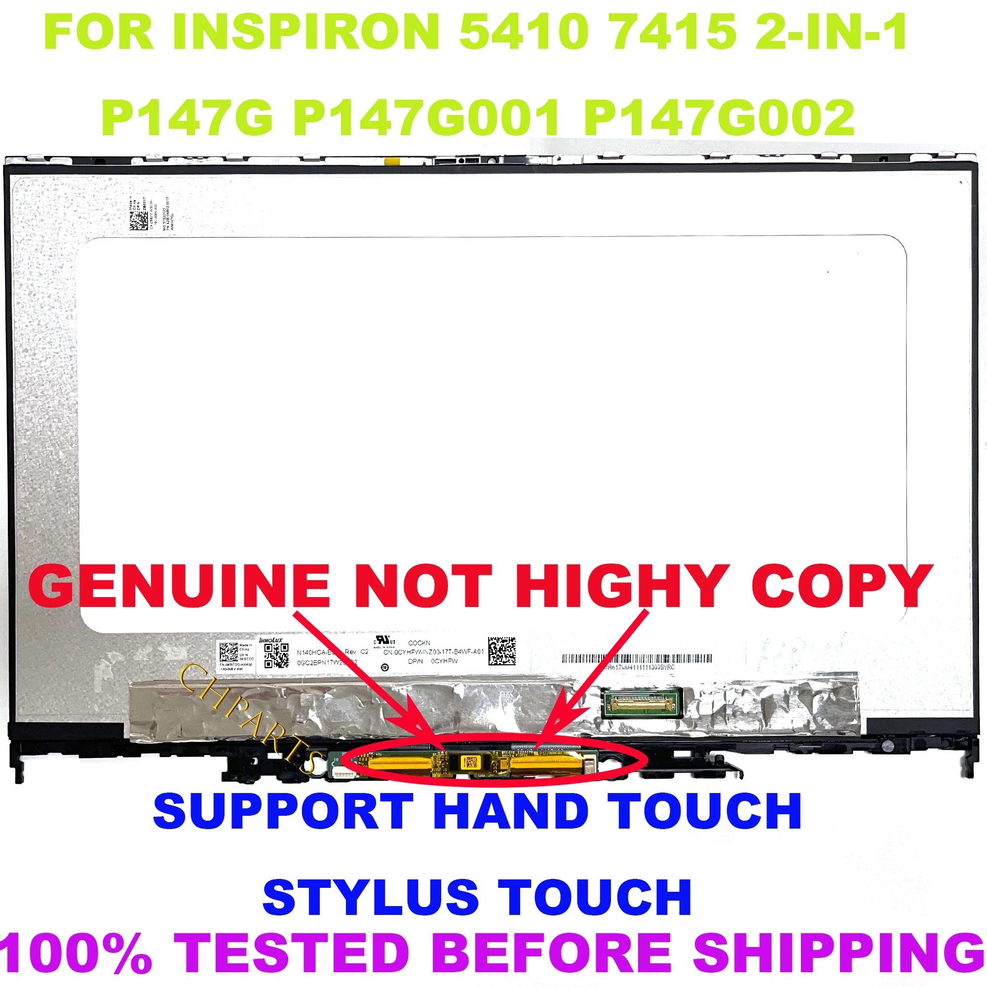Original For Dell Inspiron 5410 7415 2-IN-1 P147G P147G001 Original For Dell Inspiron 5410 7415 2-IN-1 P147G P147G001