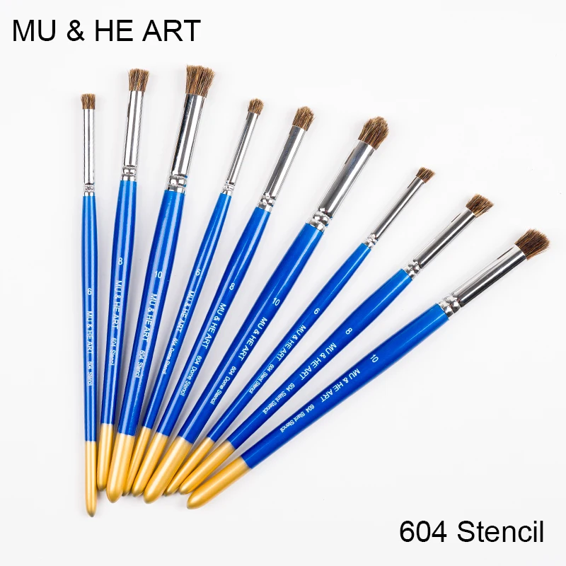 Boar Bristle Hair Tree & Texture Series Grass Brush Treesnipe Watercolor Oil Paining Tools 604 Stencil Mu He Art