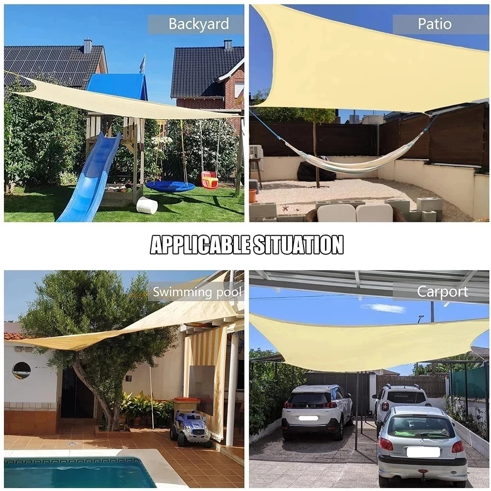 Sun Shade Sail Waterproof Sun-Shelter Awnings Garden Canopy Pool Partio Beach Camping Awning Pegola Outdoor