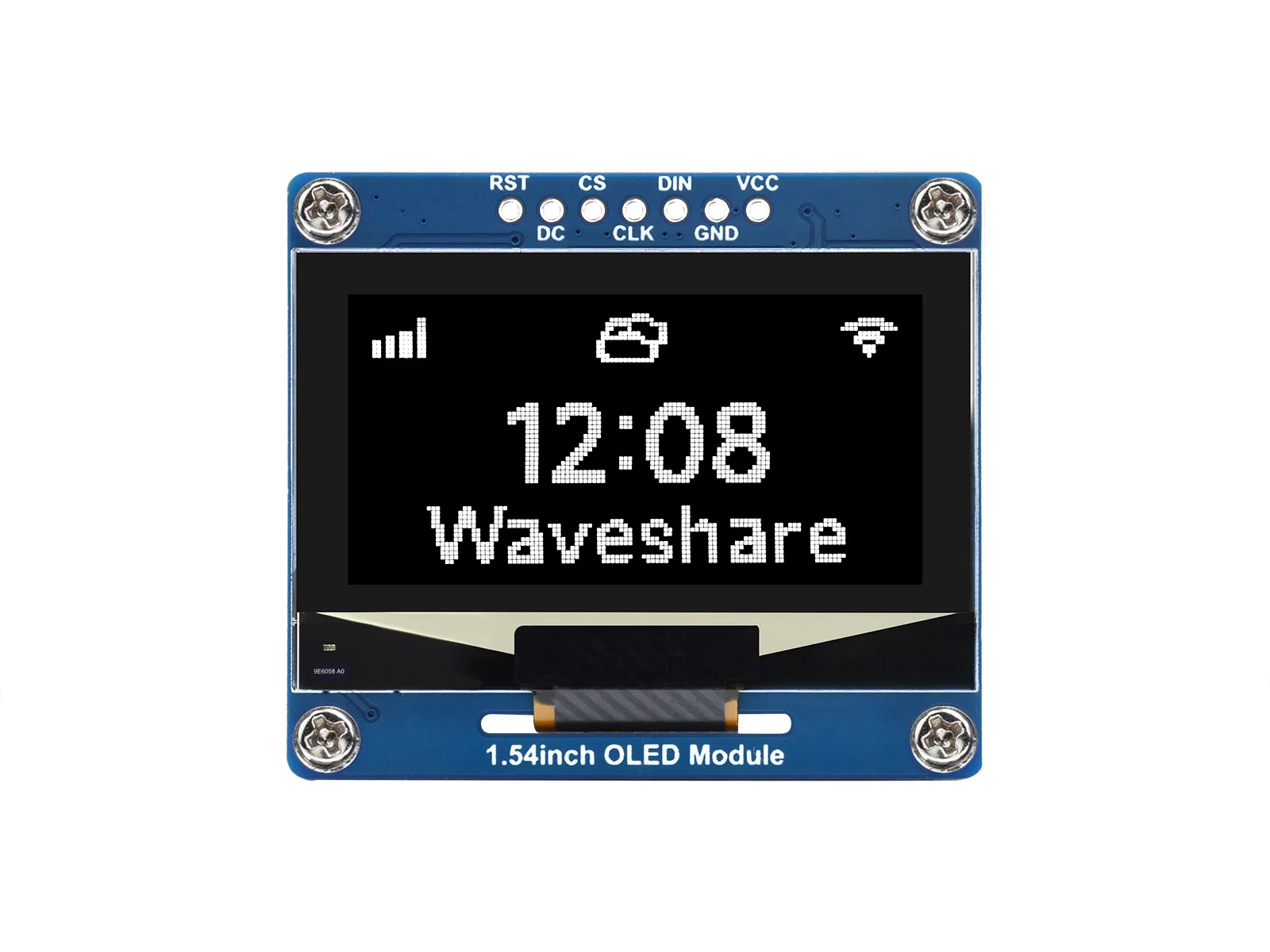 

OLED-модуль 1,54 дюйма, разрешение 128 × 64, коммуникация SPI/I2C, белый и синий цвета дисплея, поставляется с примерами для RPi/STM32 и т. д.
