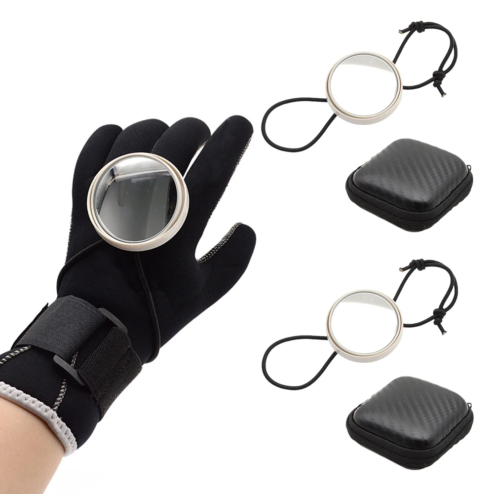 1-3PCS Marine Rearview Mirror with Lanyard Scuba Diving Wrist Mirror Adjustable Strap Safety Equipment For Underwater Swimming