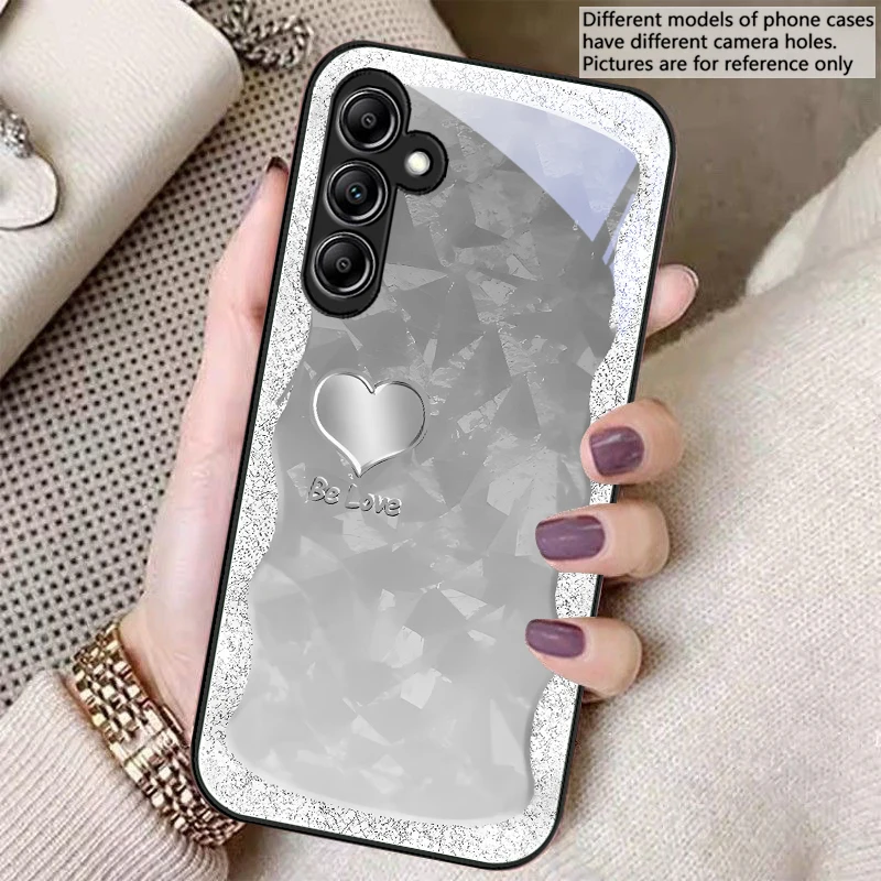 Gradient Purple Heart Glass Phone Case