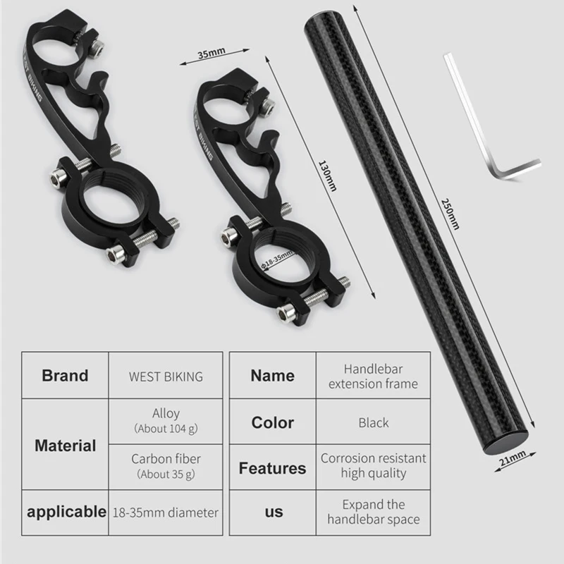 Aluminium legierung klemme Fahrrad lenker verlängerung Kohlefaser-Halterung