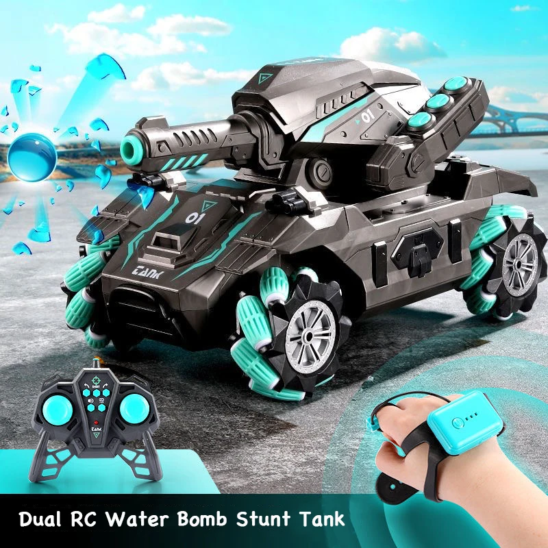 

2.4G RC Water Bomb Stunt Tank Gesture Sensing Shooting RC Tank Drift Armored Vehicles RC Car Toys For Children Birthday Gift