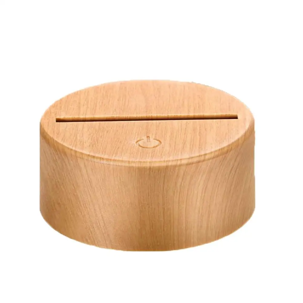 

3D Led Night Light Base With Remote Control Usb Wood Pattern LED Lamp Holder Touch Sensor Acrylic Lamp Base For Table Lamps