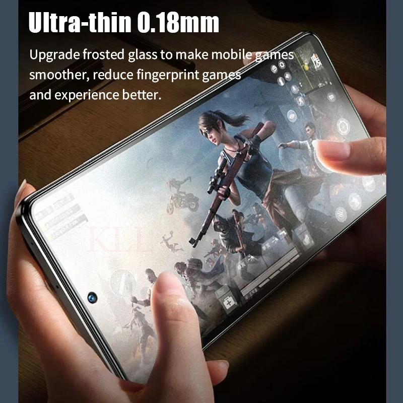 Matte Frosted Tempered Glass Screen Protector with Fingerprint Unlocking Capability