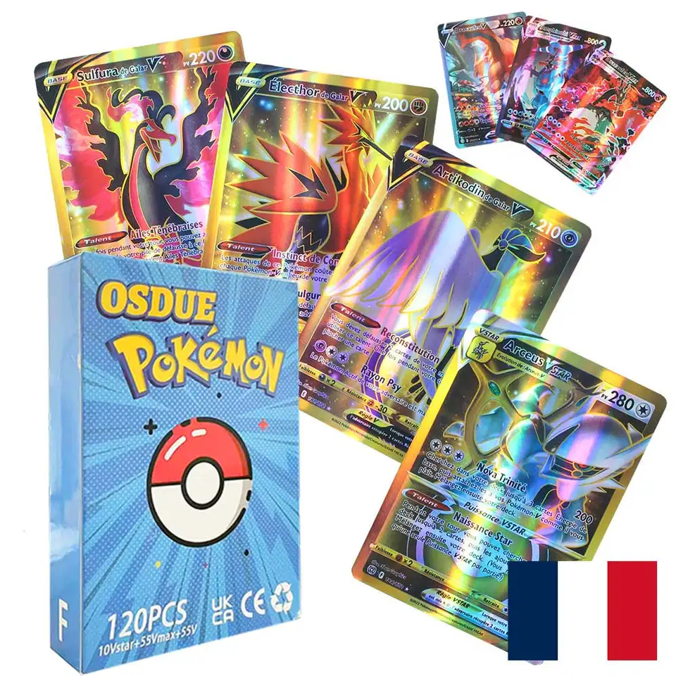 64pcs Pokemon Cards Vstar Vmax V Spanish French Letter with Rainbow Arceus  Shiny Charizard Kids Gift Cartas Pokemon Espanol - AliExpress