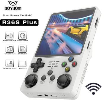 BOYHOM R36S Plus Console di gioco portatile retrò Sistema Linux a 64 bit Schermo IPS da 4 "RK3326 Lettore video tascabile portatile Giochi R36PLUS 1
