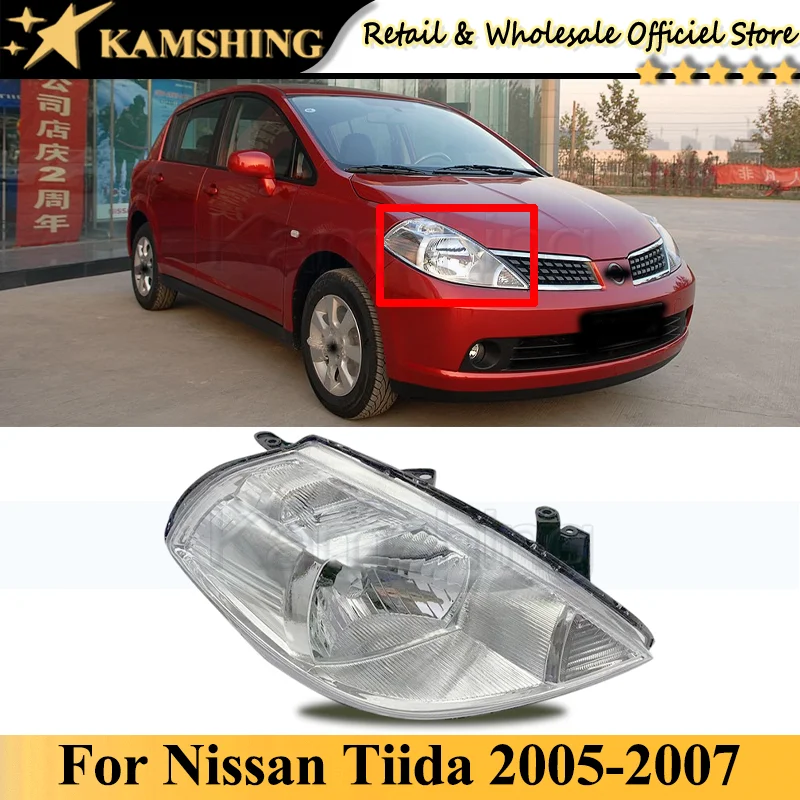 

Kamshing For Nissan Tiida 2005-2007 Front bumper head light lamp head lamp light headlamp