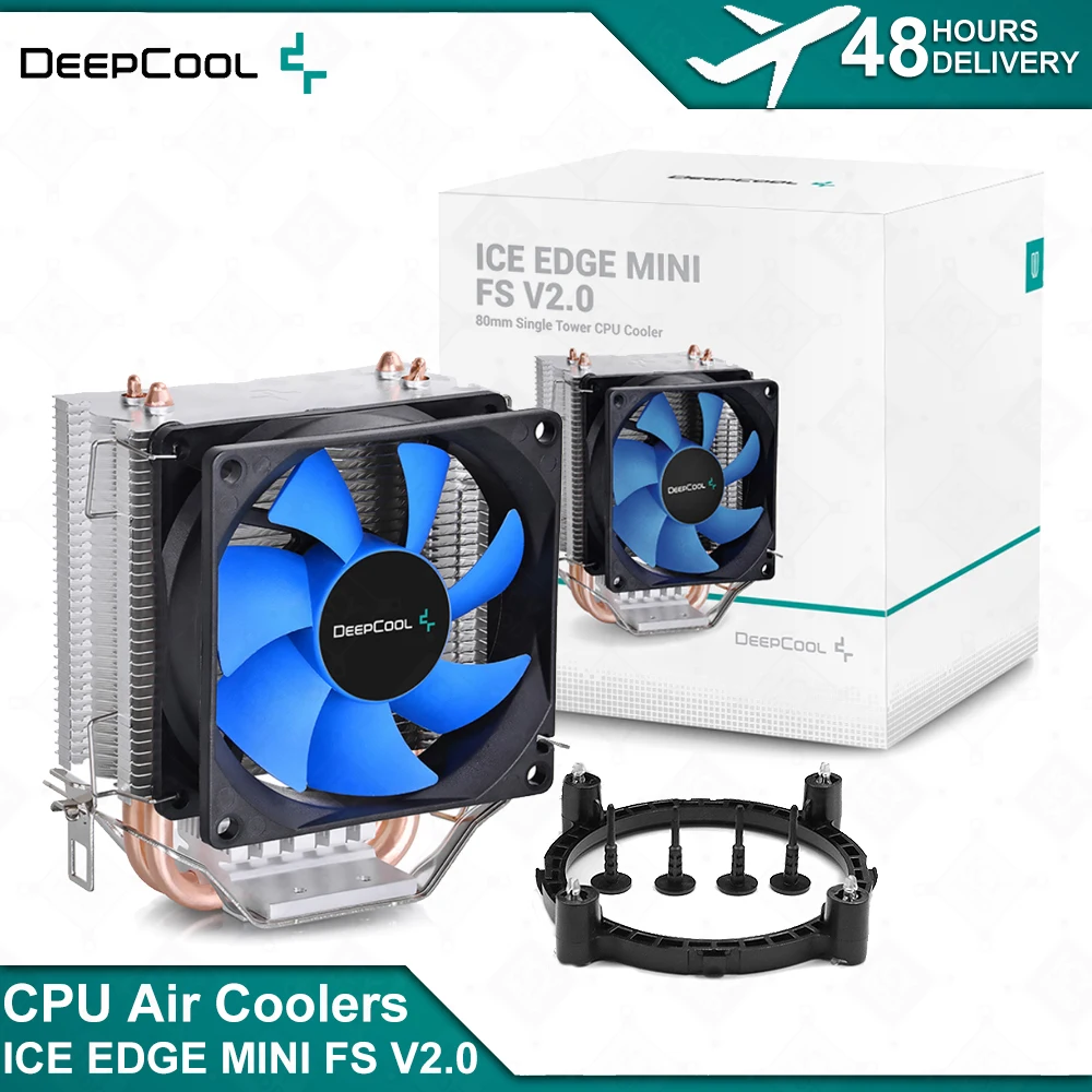 Doppio Tubo Di Calore Tower Cpu Air Cooler Deepcool Con Ventola Per Computer Da 80Mm Per Lga1200/1151/1150/1155/Am4 Ice Edge Mini Fs V2.0