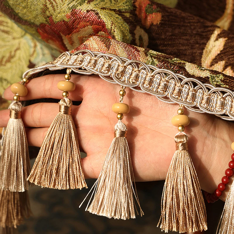 Tassel Tablecloth Round Chenille Dining Tables Cloth Home Decoration Jacquard Embroidery Flower European Coffee Table Cover - Image 6