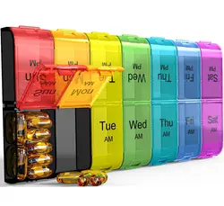 Extra Large Weekly AM/PM Pill Organizer for Daily Medication Management (14101)