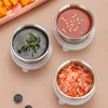 1/6pcs 40ML Salad Dressing Container Sauce Dishes Portable Stainless Steel Small Sauce Cup With Leakproof Lids Dipping Cups 4