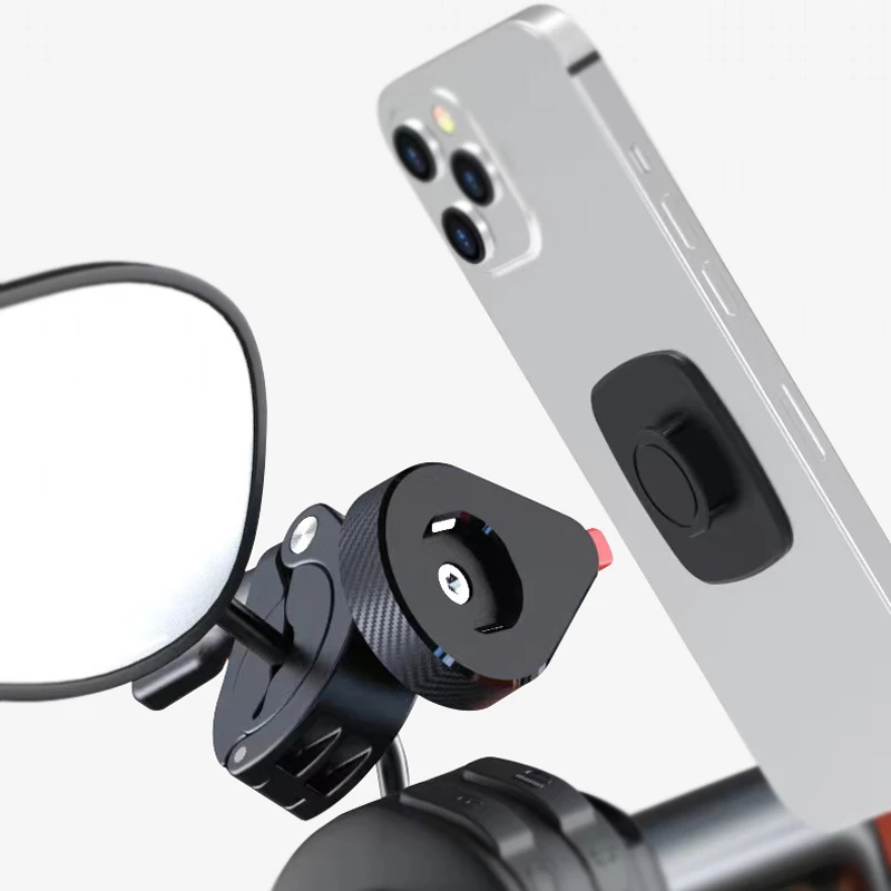 iBudim Motorcycle Rearview Mirror Phone Holder MTB Bicycle Scooter  Handlebar Security Quick Lock Cellphone Mount Support - AliExpress