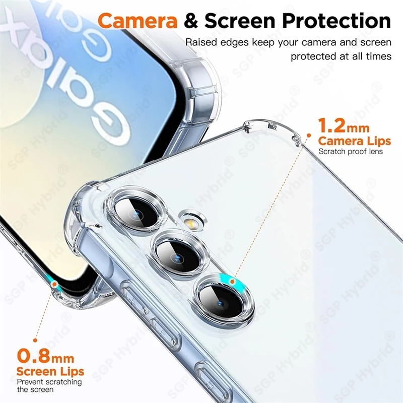 Clear Crystal TPU Soft Cover - Anti-Yellowing Shockproof Case