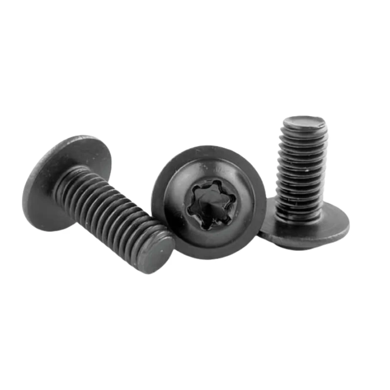 304 Black Stainless Torx Screws M5 M6 Wear-Proof Anti-Scratch Washer Head for Car Motorcycle Scooter ATV Plastic Covers 5/10Pcs