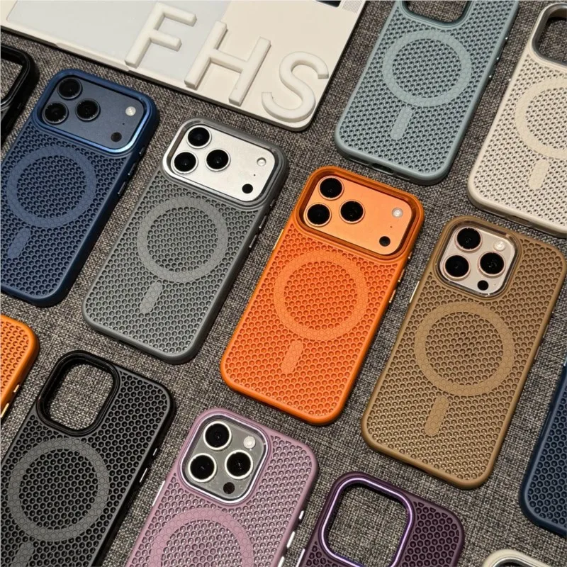 Breathable Magnetic Mesh Phone Case with Magsafe Wireless Charging Compatibility