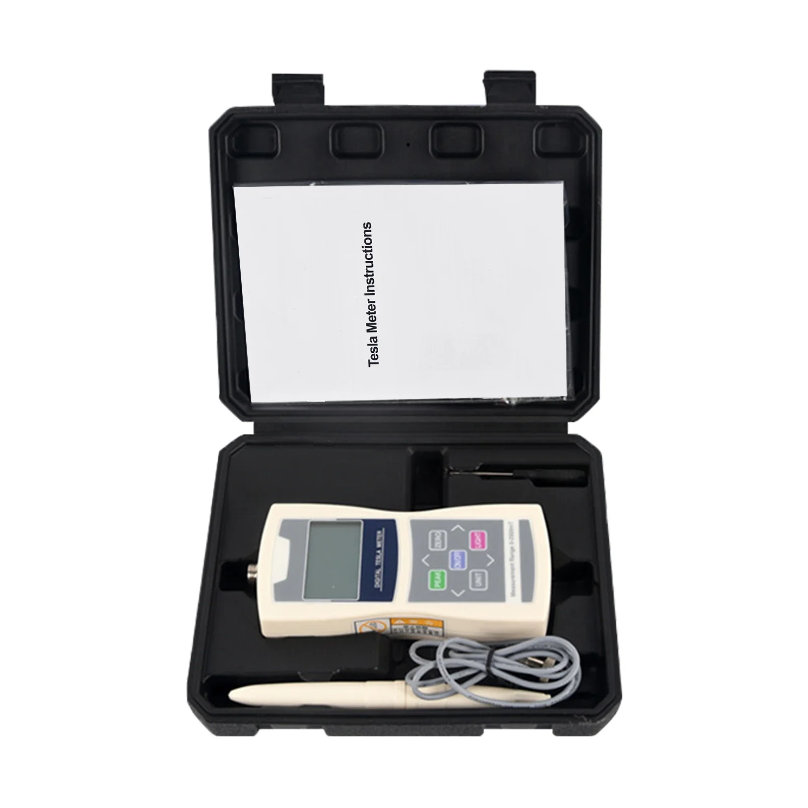 Gaussmeter Digital Tesla Meter 200mT/2000mT Standard Radial Hall Probe High Accuracy Sensitive Surface Magnetic Field Tester 2