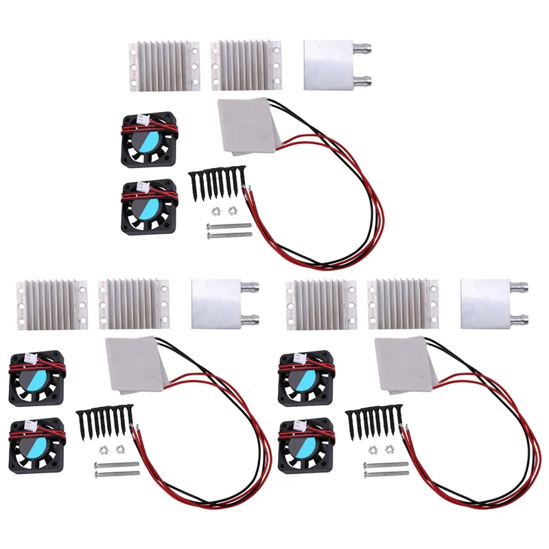 

DIY Kits Thermoelectric Peltier Refrigeration Cooling System Water Cooling+ Fan+ 6Pcs TEC1-12706 Coolers