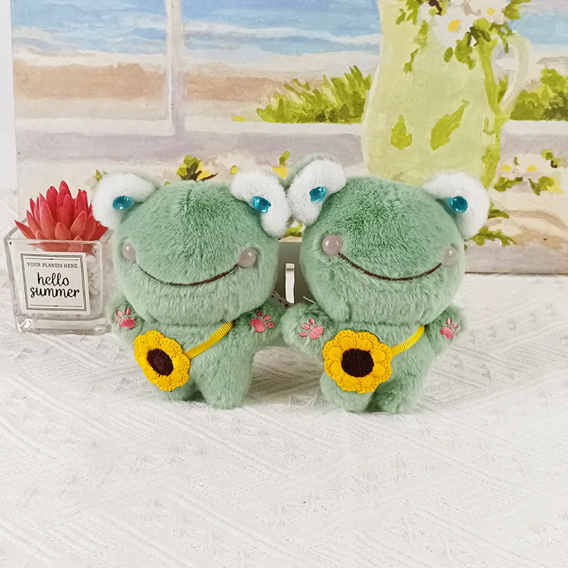 Kpop SEVENTEEN Same Style Frog Bag Plush Pendant Fans Collection Gift Cute Sunflower Frog Doll Lovers Gift seventeen официальный лайтстик ver 3