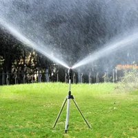 360-Degree Garden Automatic Rotating Sprinkler Stainless Steel Tripod Set Irrigation Stand Water Jet Garden Lawn Sprinkler Tool 1