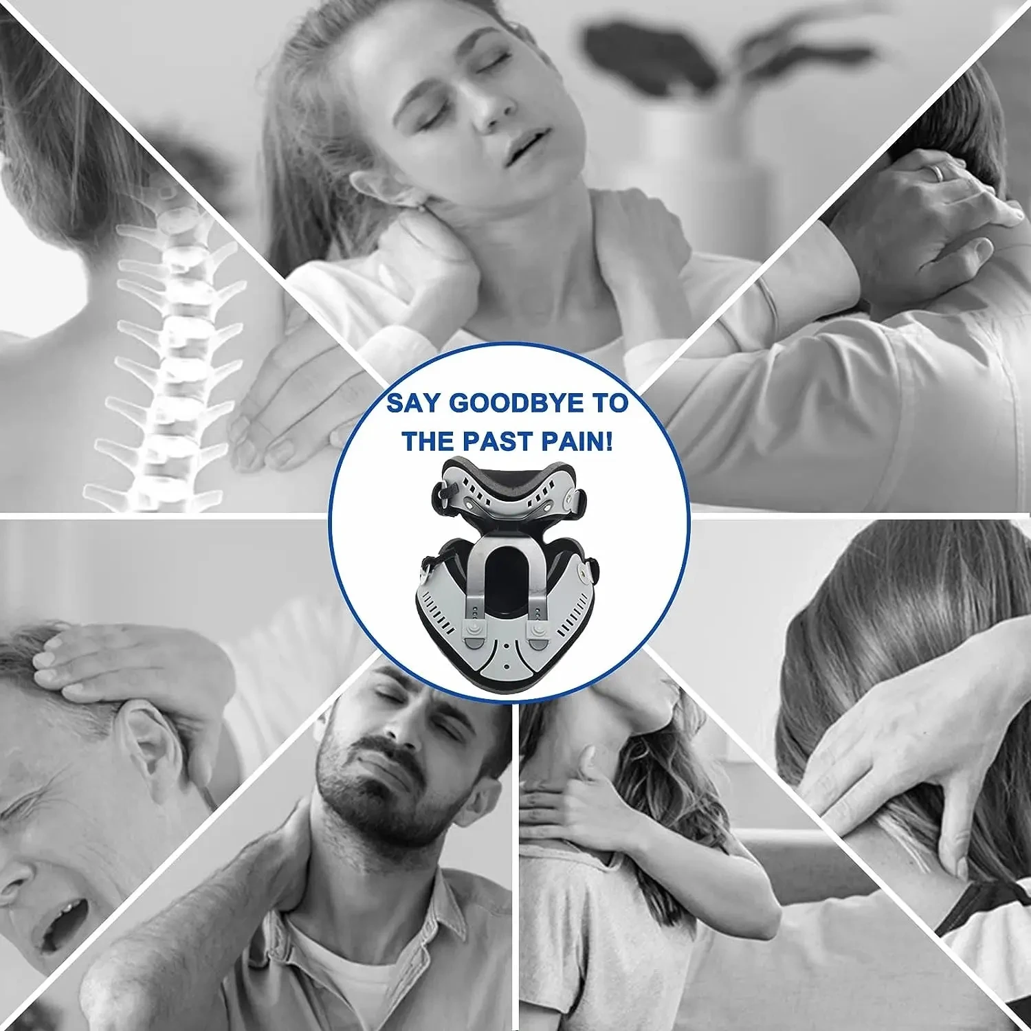 Adjustable Cervical Collar, Neck Brace Support Orthosis, Fixable Neck Posture Corrector, Pain Relief, Traction Spine Alignment 3