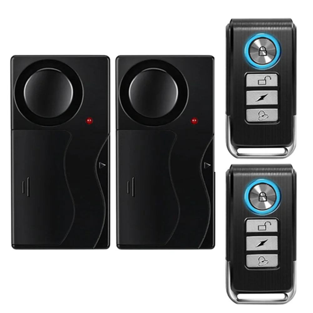 Wireless 110dB Anti-Theft Vibration Alarm with Remote Control