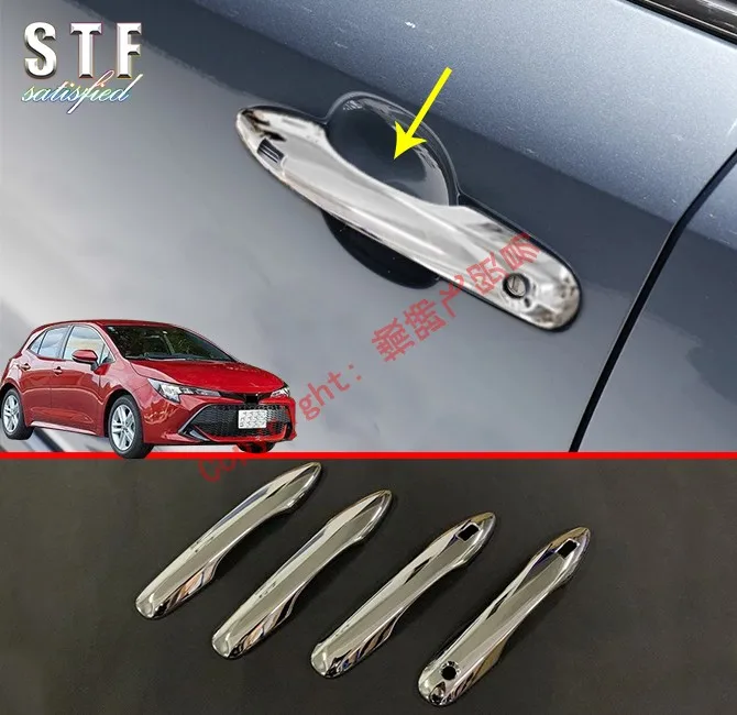 

ABS Chrome Door Handle Cover Trim With Smart Hole For Toyota Corolla Hatchback Auris Sport 2019 2020 Car Accessories Stickers W4