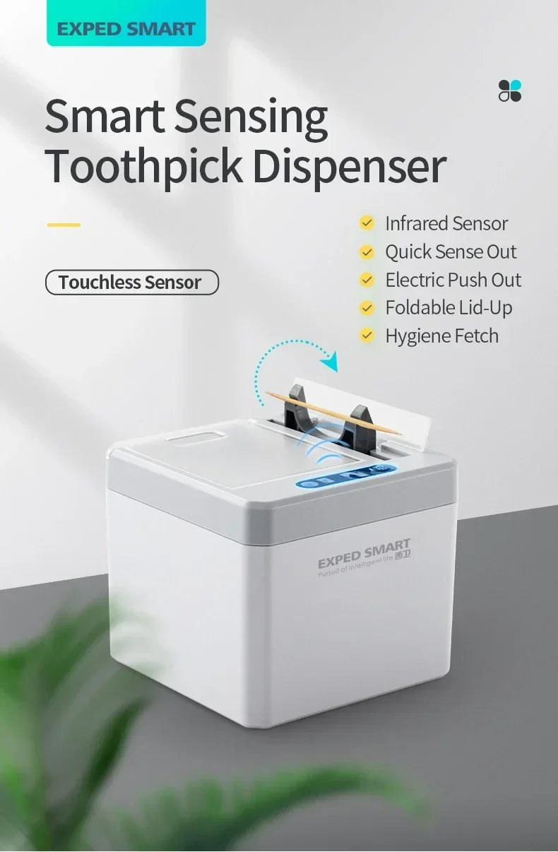 Description Picture 2 of itemAutomatic Toothpick Dispenser with IR Sensor - Hygienic Touch-Free Holder for Kitchen, Dining Table, and Home Office