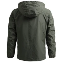 Windbreaker Men Tactical Jacket Waterproof Outdoor Hooded Coat Sports Military European Size S-5XL Field Climbing Thin Outwear 2